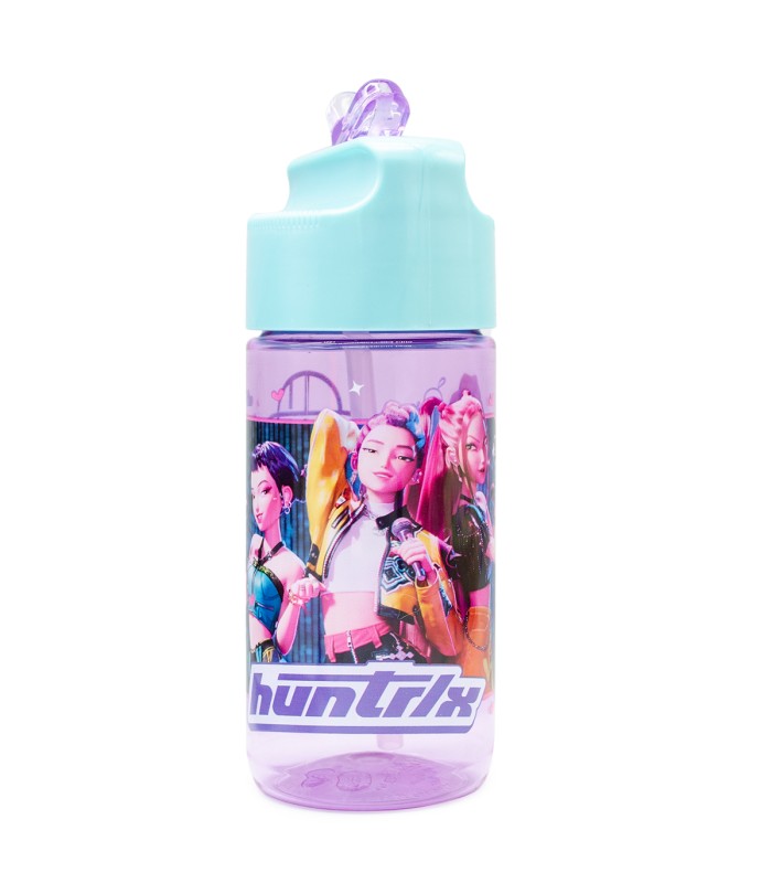 Botella Agua Infantil 430 ml KPOP Huntrix ECOZEN Rosa Antigoteo Libre BPA | Reutilizable Ligera Colegio y Deporte