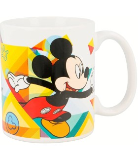 Taza Mickey Mouse Disney 325 ml Cerámica Stor Oficial | Apta Microondas y Lavavajillas Diseño Pop en Caja Regalo
