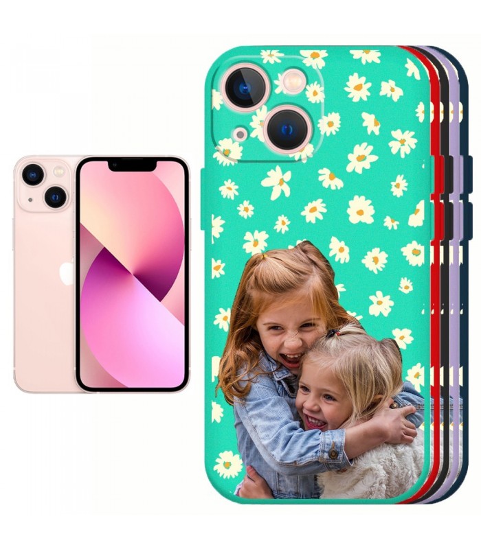 Funda Silicona Suave iPhone 13 Mini Personalizable disponible en 5 Colores