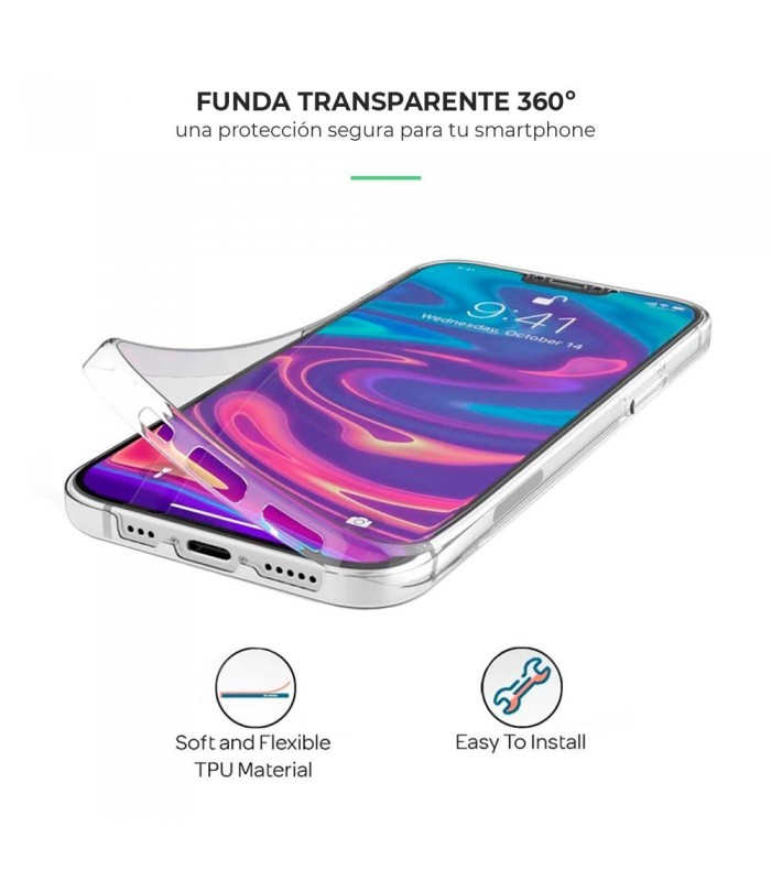 Funda Doble Samsung Galaxy A53 5G Silicona Transparente Delantera y Trasera