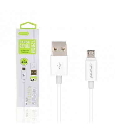 Cable de Datos y Carga APOKIN USB 2.0 a micro USB Carga Rápida 1.2m