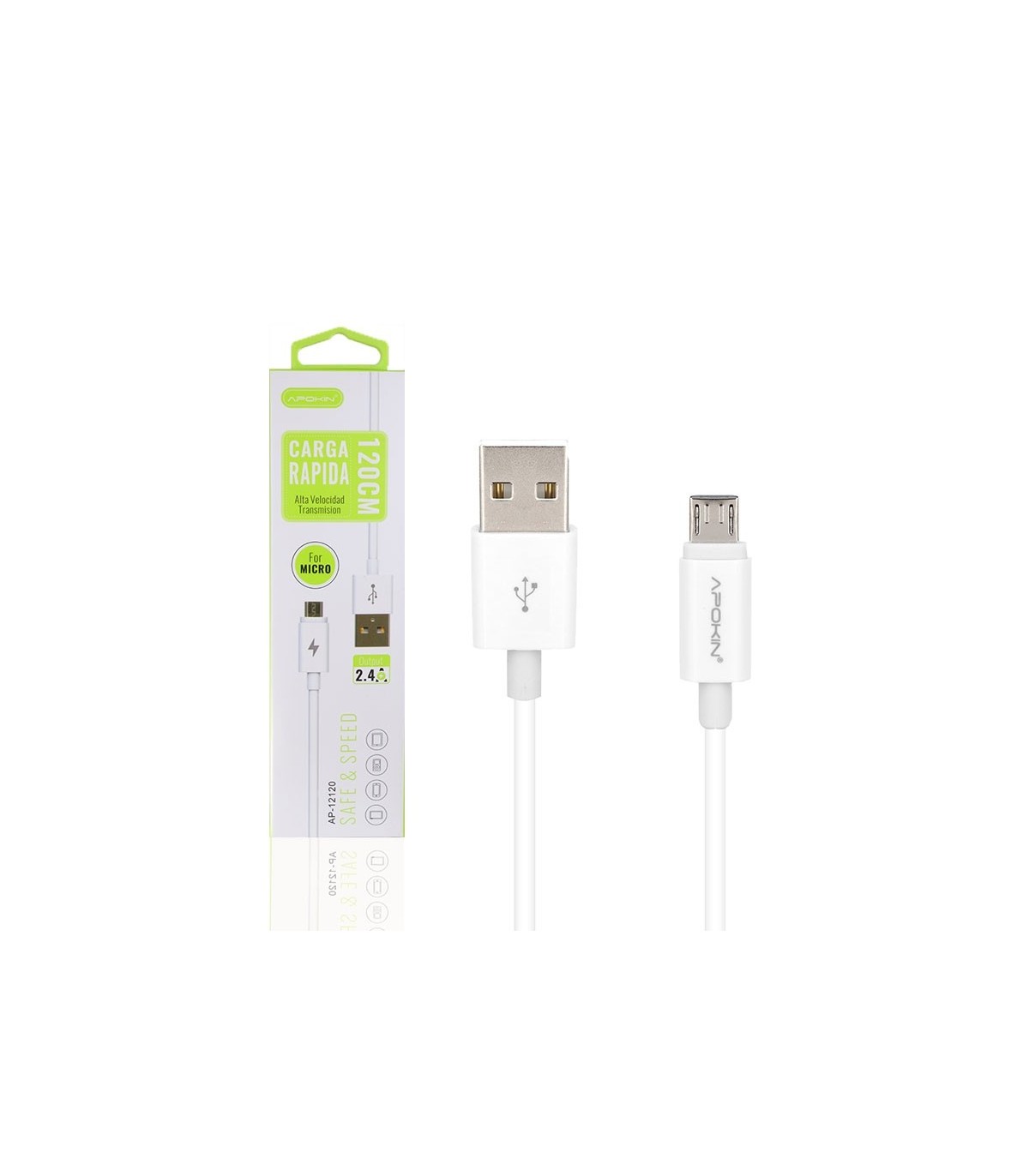 Comprar Cable de Datos y Carga APOKIN USB 2.0 a micro USB Carga