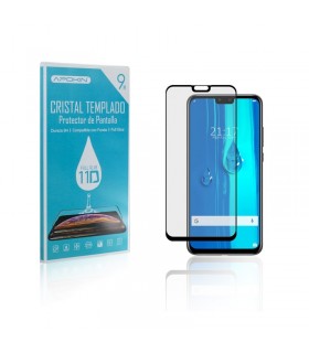 Cristal templado Full Glue 11D Premium Huawei Y9 2019 Protector de Pantalla Curvo Negro