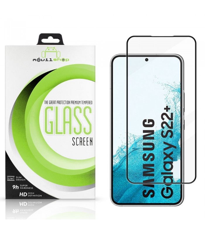 Cristal templado Samsung Galaxy S22 Plus Premium Protector de Pantalla Curvo Negro