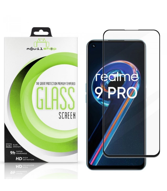 Cristal templado Realme 9 Pro 5G Premium Protector de Pantalla Curvo Negro