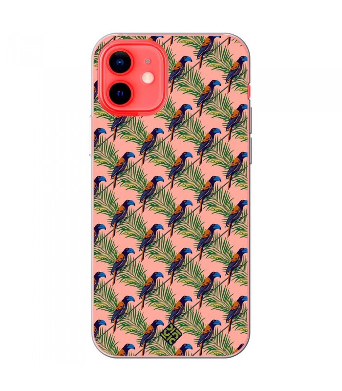 Carcasa de TPU de alta protección con diseño tropical para iPhone 12 Mini